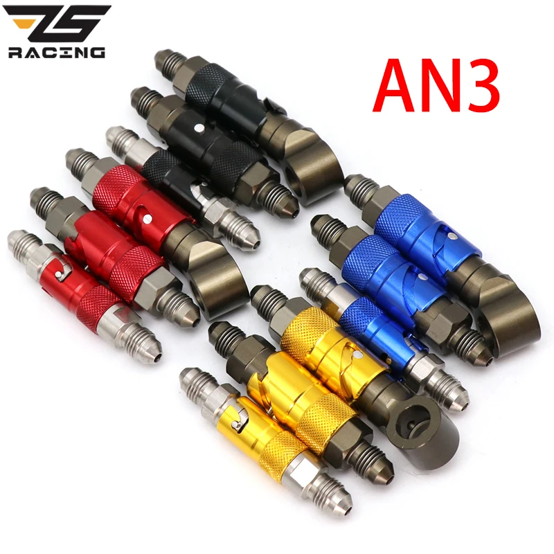 ZS Racing Motorcycle AN3 Brake Caliper Quick Removal Cover Disassembly Replace Brake Line Connector Universal For Honda Yamaha