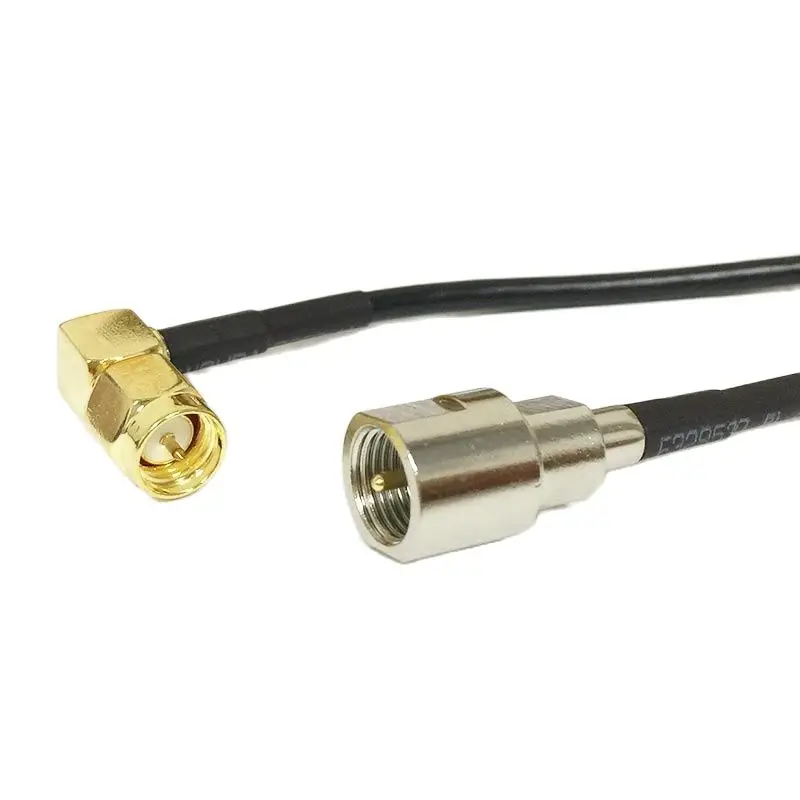 Cable SMA Coaxial de módem macho Interruptor de ángulo recto conector macho FME Cable RG174 20CM 8 pulgadas adaptador Jumper RF Pigtail