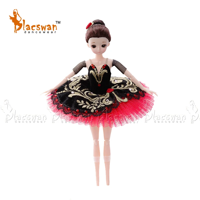 30cm Height Paquita Ballerina Doll Black and Red Spanish Style Ballet Doll Ballet Dancer Birthday Gift Kids Displaying Item AC15