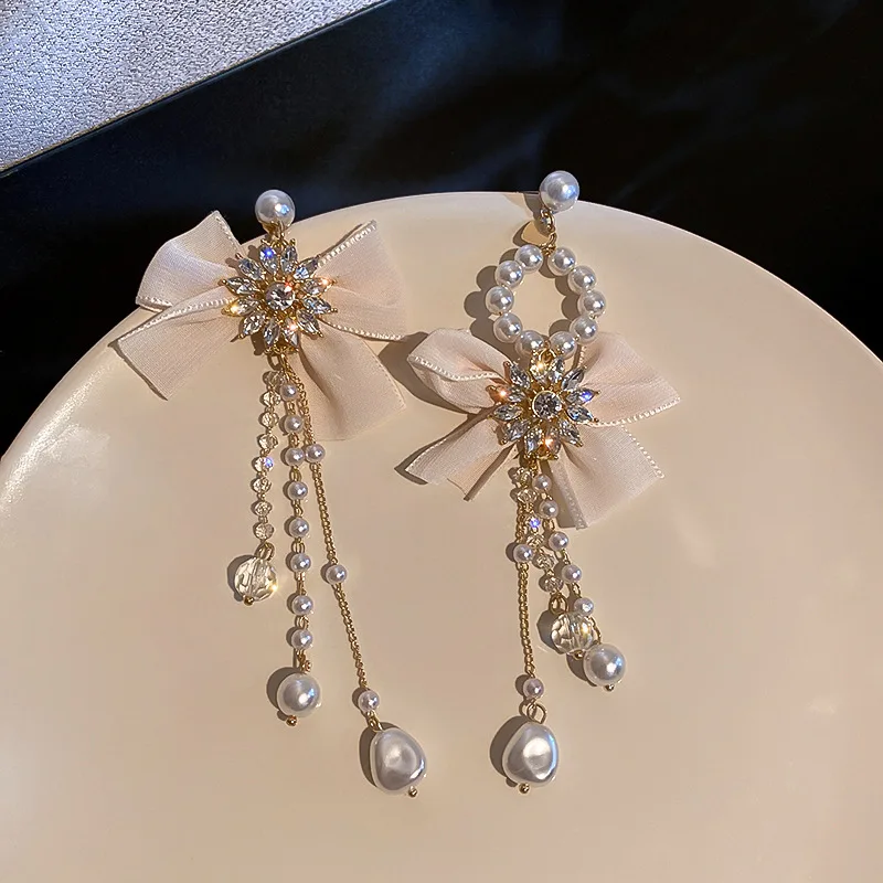 New Arrival Fashion Earrings Crystal Trendy Water Drop Women Dangle Earrings Long Tassle Korean Female Jewelry