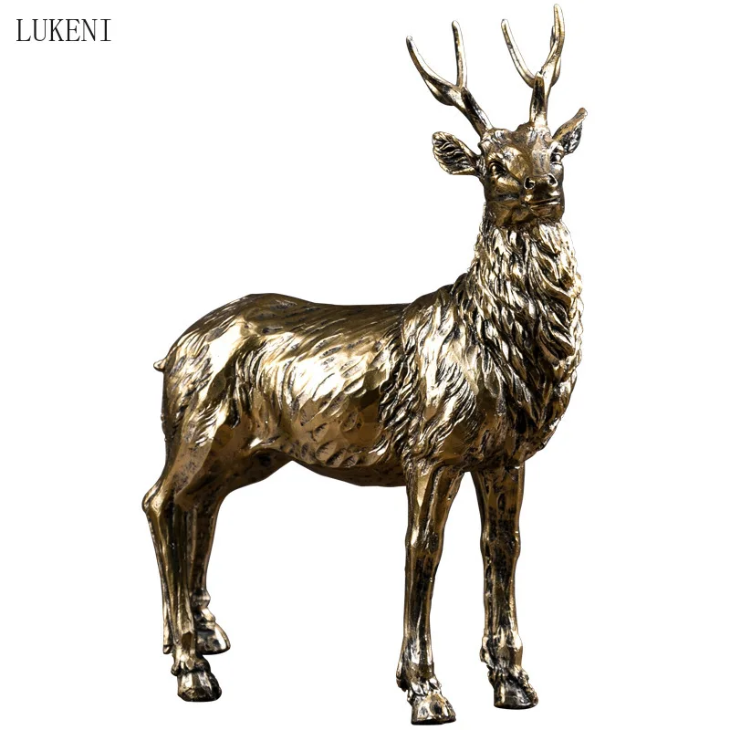 

Nordic Crafts Couple Deer European Style Room Wine Cabinet Living Room Decoration Decoration Home Creative Wedding Model Room