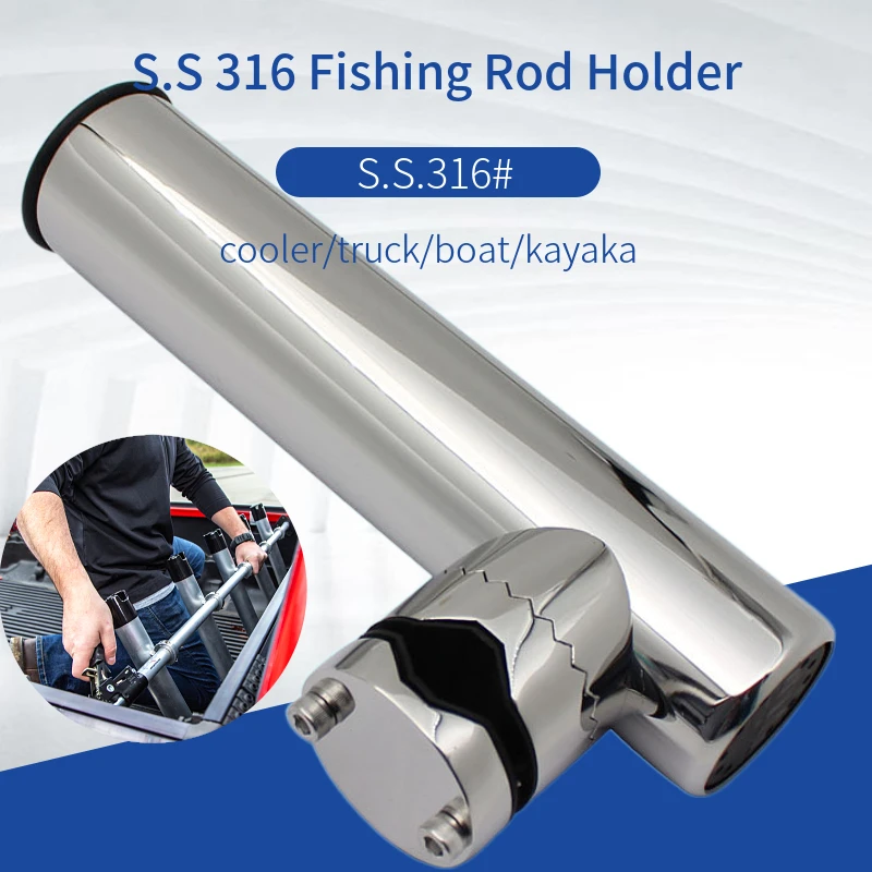 316 Stainless Steel Fishing Rod Tube Yacht Marine Fishing Rod Holder Fishing Stand Fishing Accessories