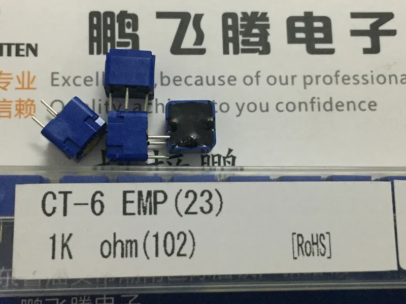 1PCS Imported from Japan COPAL CT-6EMP102 1K pin precision adjustable resistance top adjustment potentiometer fine-tuning