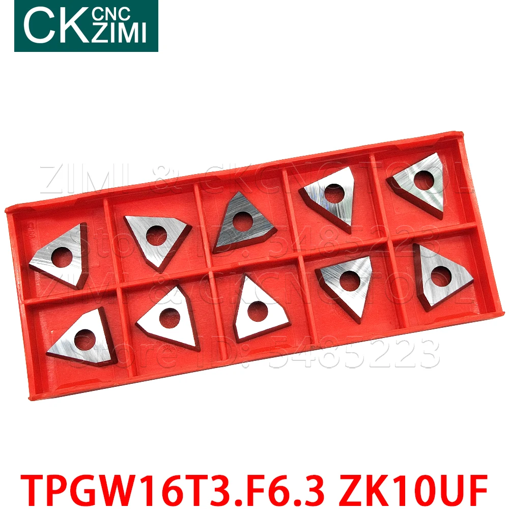 TPGW16T3.F6.3 ZK10UF Carbide Dạng Xay Miếng Dụng Cụ Cắt CNC Chamfering Dao Indexable Kim Loại Tiện Dụng Cụ Thép Không Gỉ