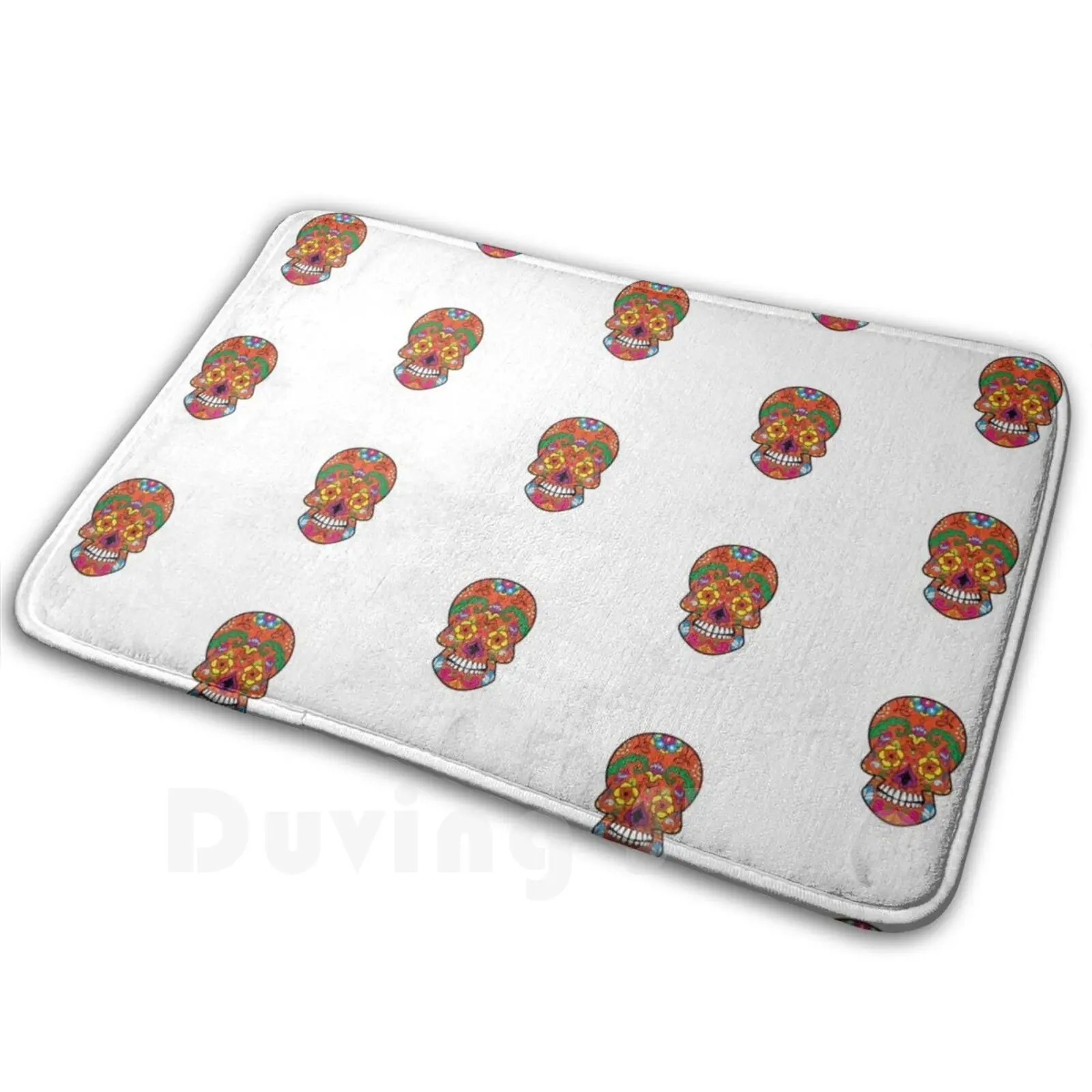 

Dia De Los Muertos Sugar Skull Face Carpet Mat Rug Cushion Soft Non-Slip Dia De Los Muertos Sugar Skull Face Dia De Los