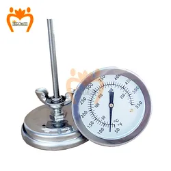 10℃~280℃/50~550°F Stainless Steel Oven Cook Thermometer Home Kitchen Food Temperature Gauge Mini Grill Thermometer BBQ Smoker