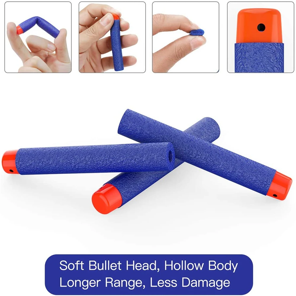 7.2CM Refill Darts Bullets Hollow With Holes Bullet Soft Bullet For Nerf Toy Gun Matching Bullet EVA Foam Soft Bullet