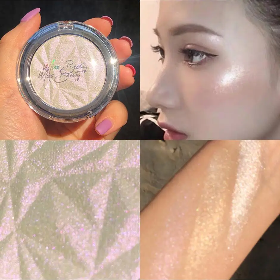 

Long-lasting Highlighter Press On Powder Glitter Palette Makeup Glow Face Contour Shimmer Shading Brighten Skin Tone T2069