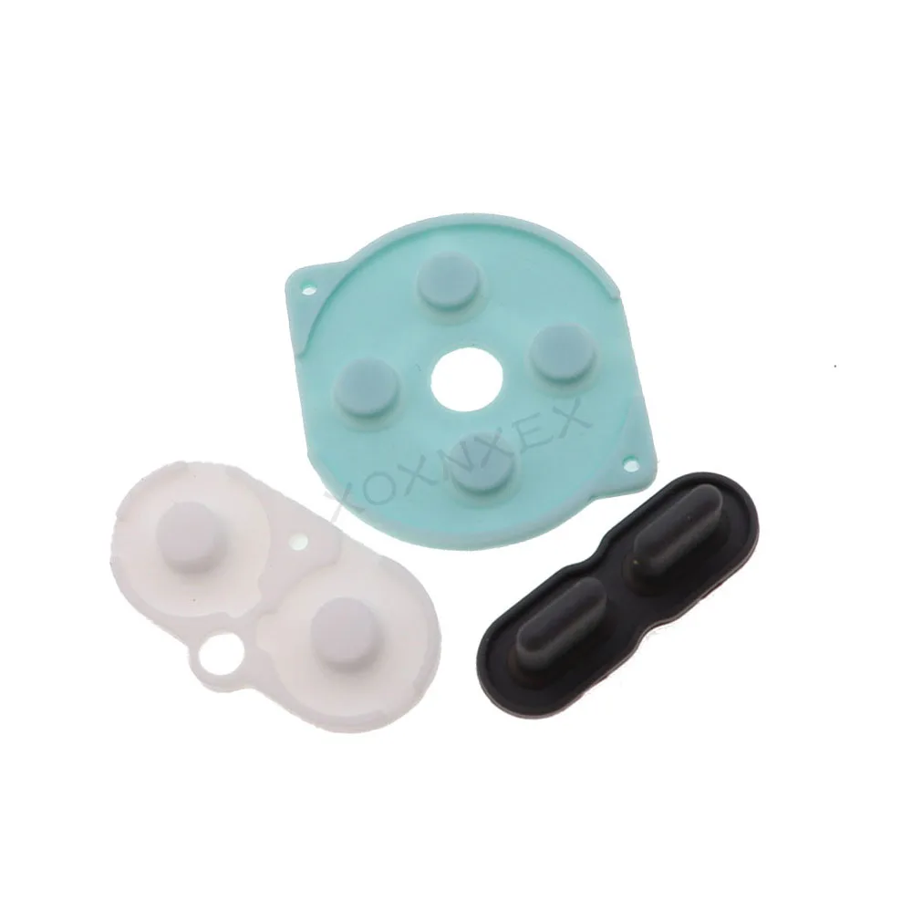 1 مجموعة أزرار موصلة مطاطية وسادة B D لـ GameBoy Classic GB GBA GBC GBP GBA SP سيليكون بدء اختيار أجزاء إصلاح لوحة المفاتيح