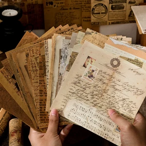 Yoofun 30 Lembar Kertas Bahan Antik untuk Buku Tempel Jurnal Diary Kolase Latar Belakang Sampah Dekorasi Retro Alat Tulis 8 notepad daftar belanja penjualan terbaik - №
