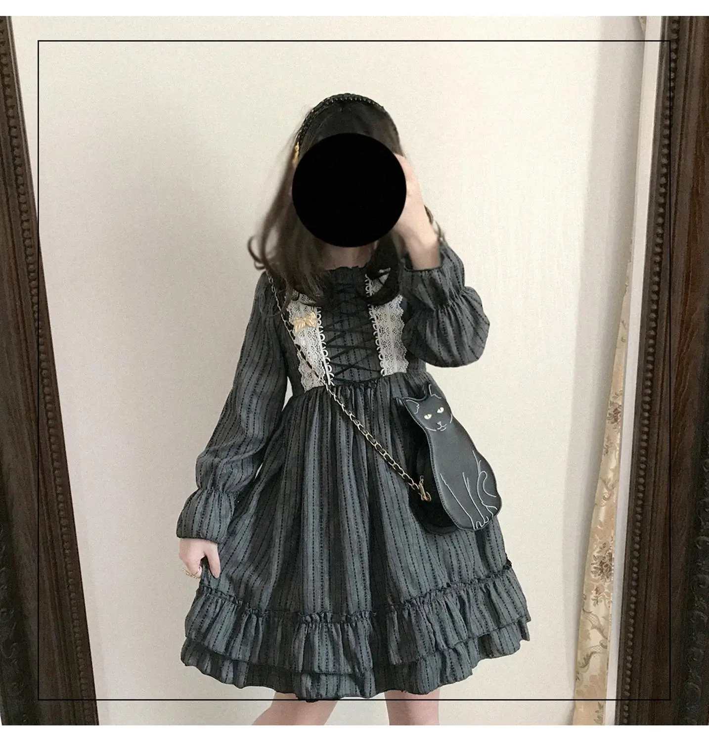 Robe princesse lolita vintage pour filles, tenue de fête en dentelle avec nœud papillon, style victorien, kawaii, gothique, lolita op loli cos