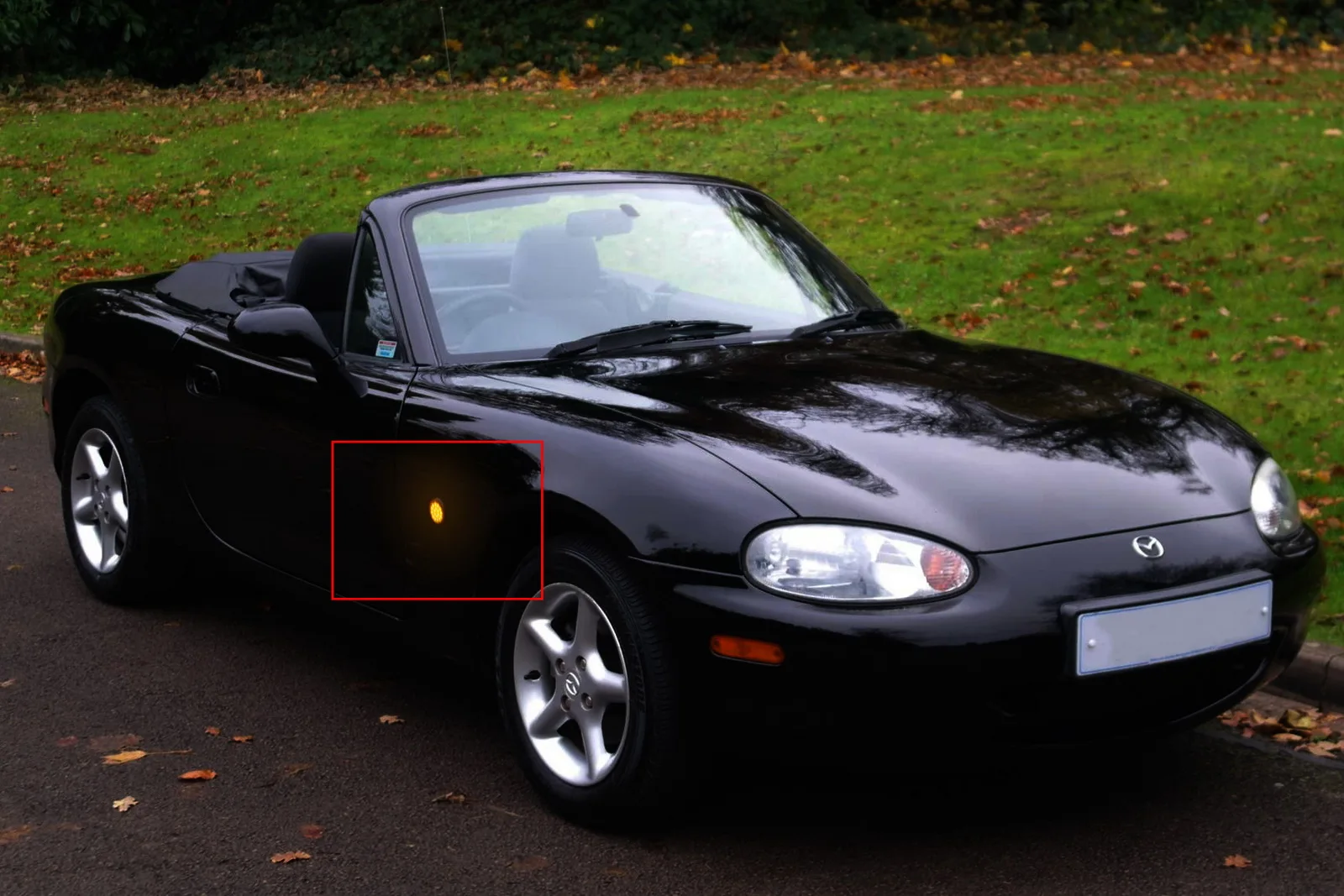 ANGRONG 2X Black Smoked Lens LED Side Indicator Repeater Light Amber For Mazda MX-5 MK I II NA NB