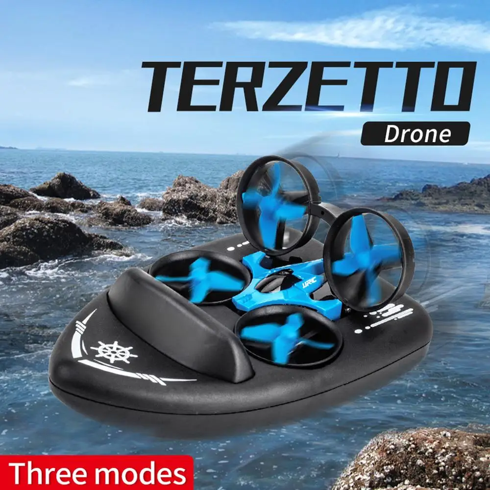 H36F H36 3 in 1 mini Drone Boat Car Water Ground Air Mode 3-mode Altitude Hold Headless Mode RC Quadcopter Helicopters Toys