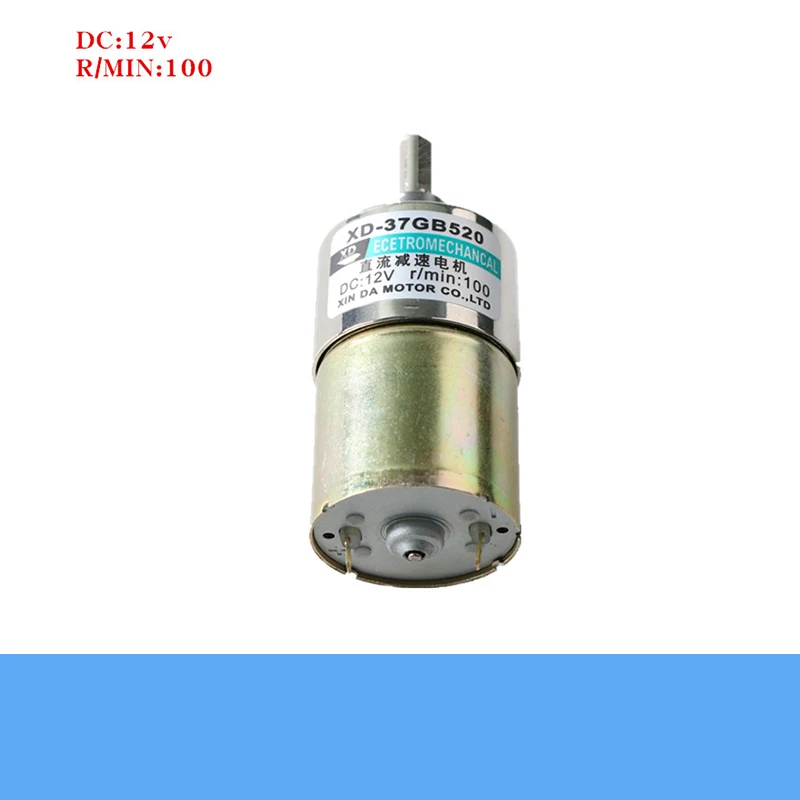 37Mm Chải Động Cơ DC 12V 100Rpm Cao Động Cơ Mô-men Xoắn XD-37GB-520 Kim Loại Thiên Thấp Tốc Độ Động Cơ Cho Rc robot Một Phần Tự Làm