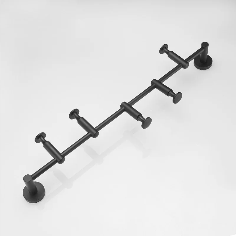 ELLEN Rotating Towel Hook Bathroom Hardware Bedroom Cloth Hanger Wall Coat Rack Black Gold Finished ELS05