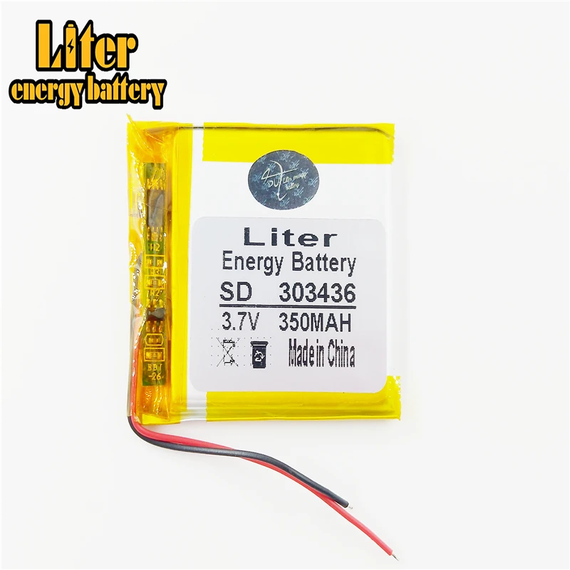 best battery brand 303436 3.7V lithium battery 033436 350MAH 303535 MP3 MP4 Portable Speaker Recorder