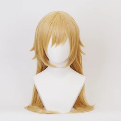 60cm 황금 긴 합성 머리 오시노 시노부 코스프레 가발 가발 모자