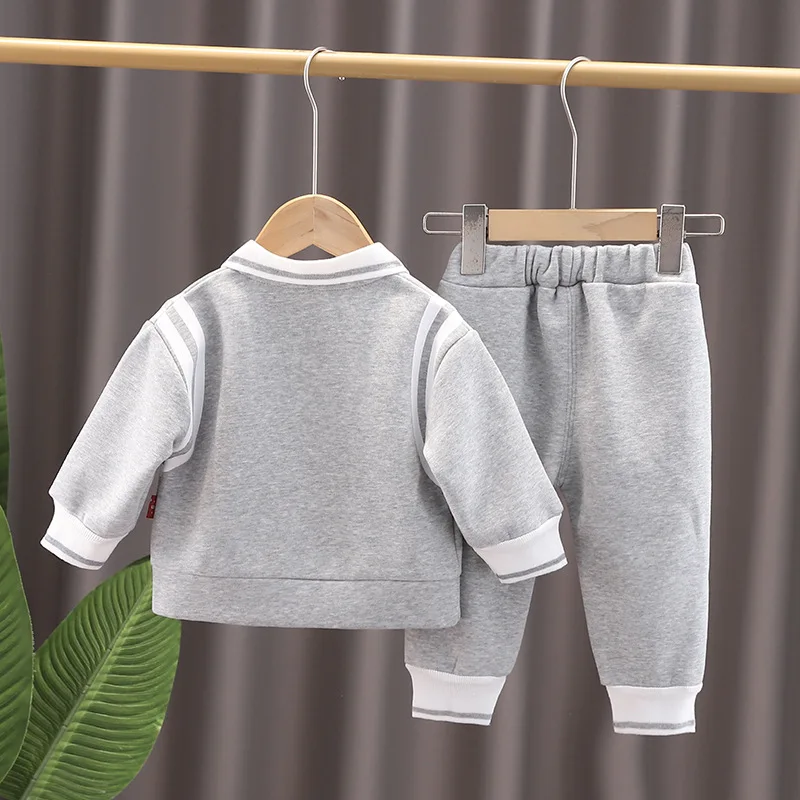 Ropa Deportiva de dibujos animados para niños, camiseta y pantalones, chándal informal, primavera y otoño, 2 unidades por lote