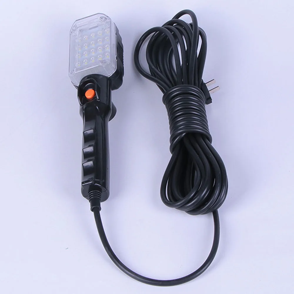 15W 25LED Garage Light 220V 10m Power Cable Work Light Magnet Car Vehicle Repairing Inspection Lamp 1500LM Construction Light