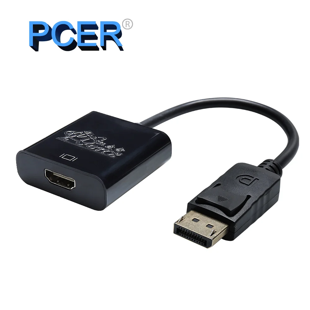Adattatore PCER 4K Displayport a HDMI convertitore DP maschio a HDMI femmina per proiettore HDTV adattatore DP HDMI per Laptop