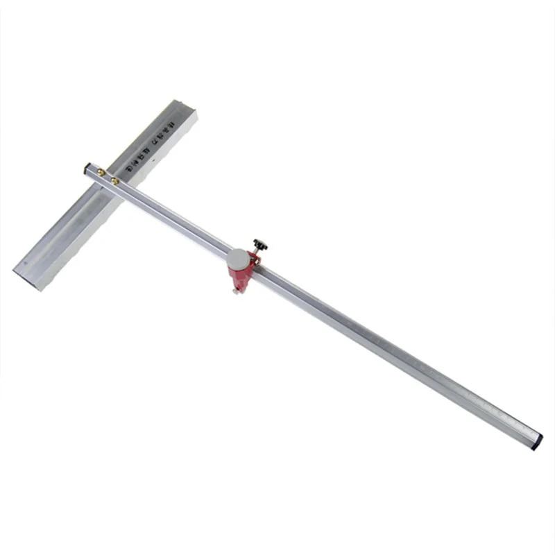 Silver 60cm Length T Type Aluminum Alloy Push Glass Cutter Tool For Cutting and Glass Art Work