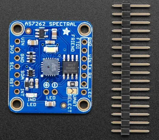 

3779 Optical Sensor Development Tools xx AS7262 6-Channel Visible Light / Color Sensor Breakout