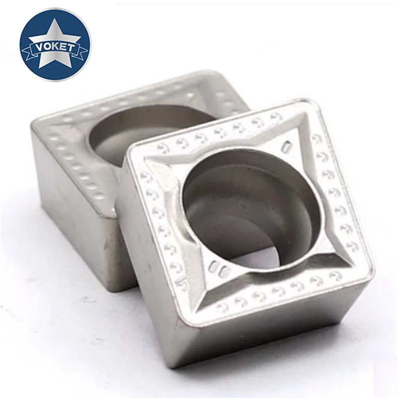VOKET 10PCS Inner hole boring high-speed and high-hardness CNC lathe tool cutter blade CCMT 060204 09T304 09T308 060204 09T308 
