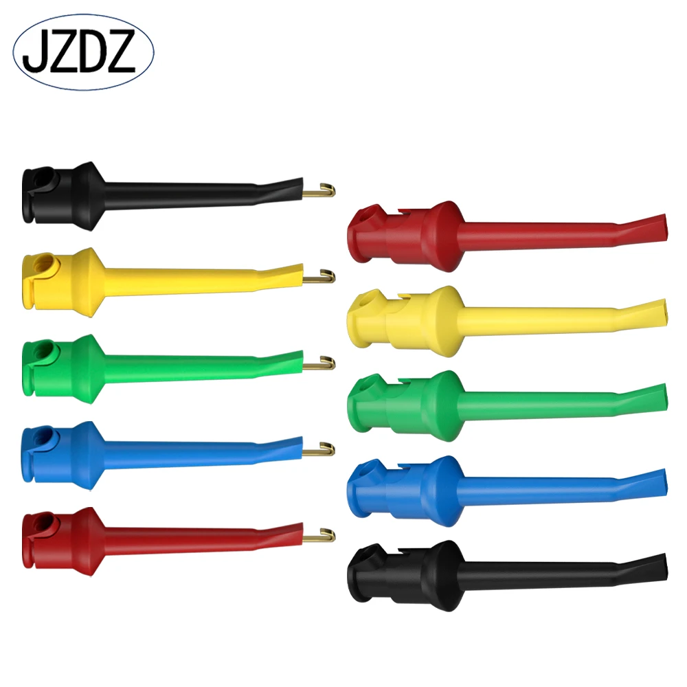 JZDZ 10 sztuk testowy hak klips sonda testowa do testowania elektronicznego Mini Grabber PA złącze narzędzia dla majsterkowiczów akcesoria J.30007