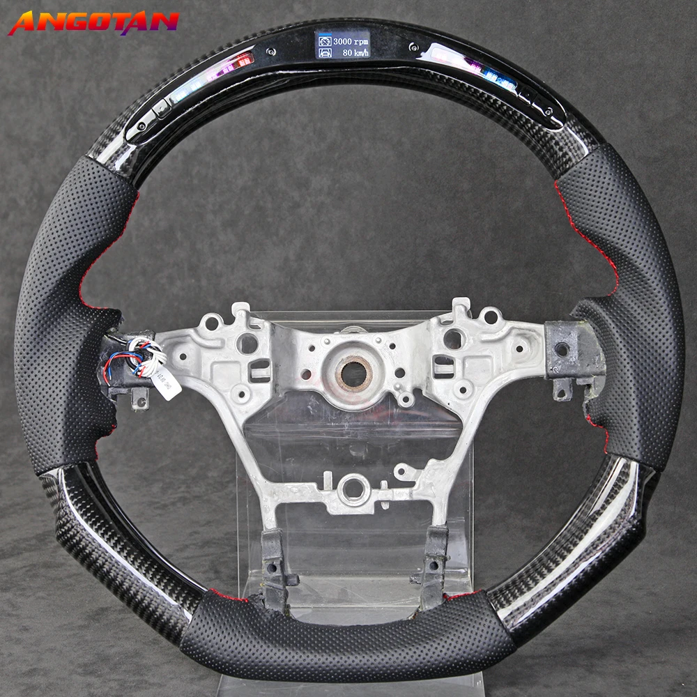 100% Real Carbon Fiber Steering Wheel fit for Toyota Hilux and innova LED Display Steering Wheel