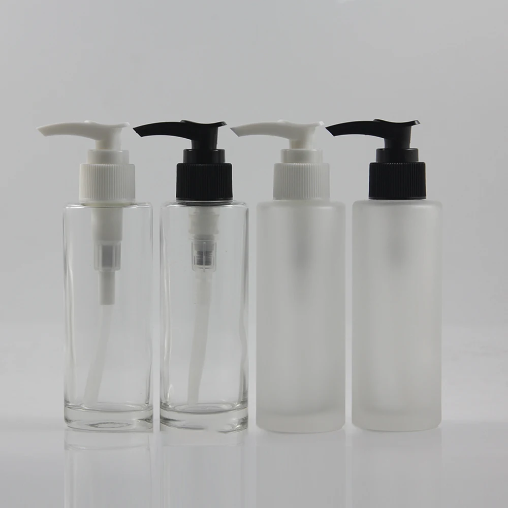 

Wholesale 50pcs/lot Glass Round Empty Lotion Bottle with Pump