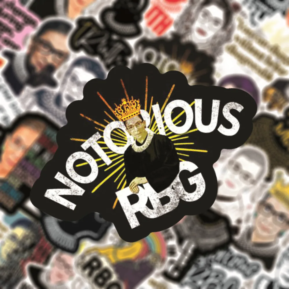 50Pcs Notorious RBG Ruth Bader Ginsburg Stickers Decal For Laptop Phone Scrapbooking Luggage Car Decorative Stationery Sticker