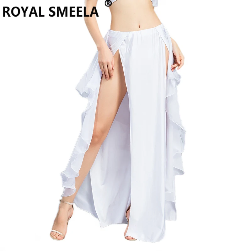 Double slit long belly dance skirts for women sexy Belly dancing skirts performance bellydance skirt women belly dance costume