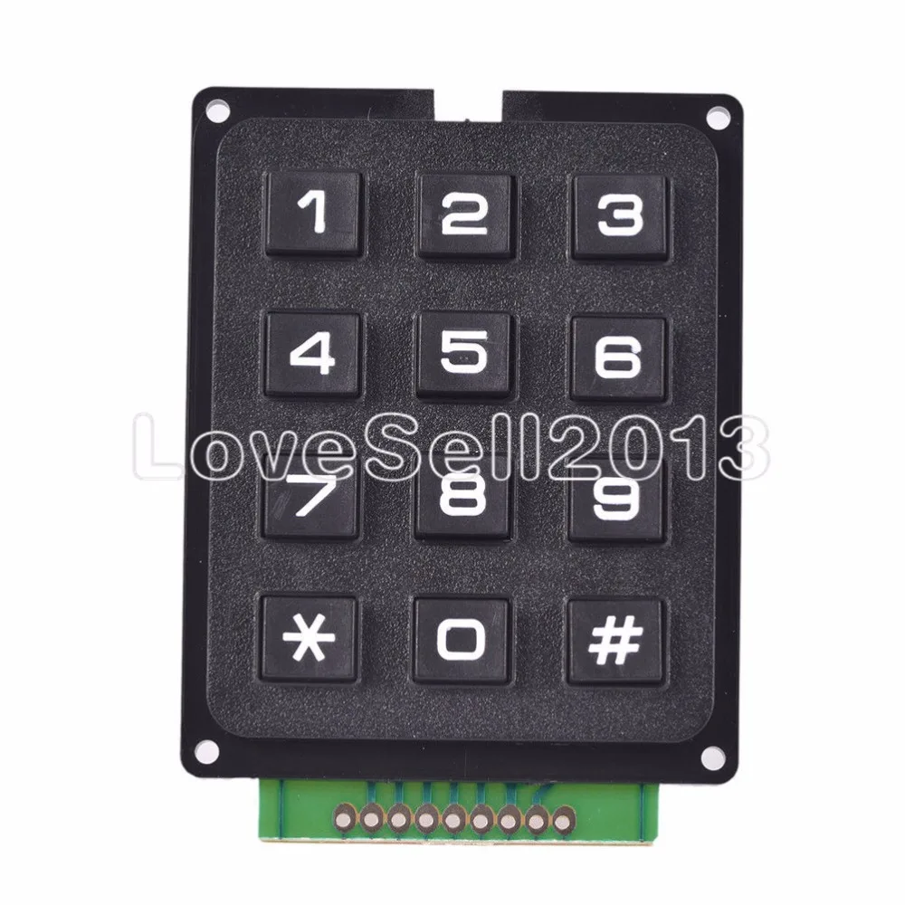 12 Key Membrane Switch Keypad 4 x 3 Matrix Array Matrix Keyboard Module Membrane Switch Keypad for Arduino