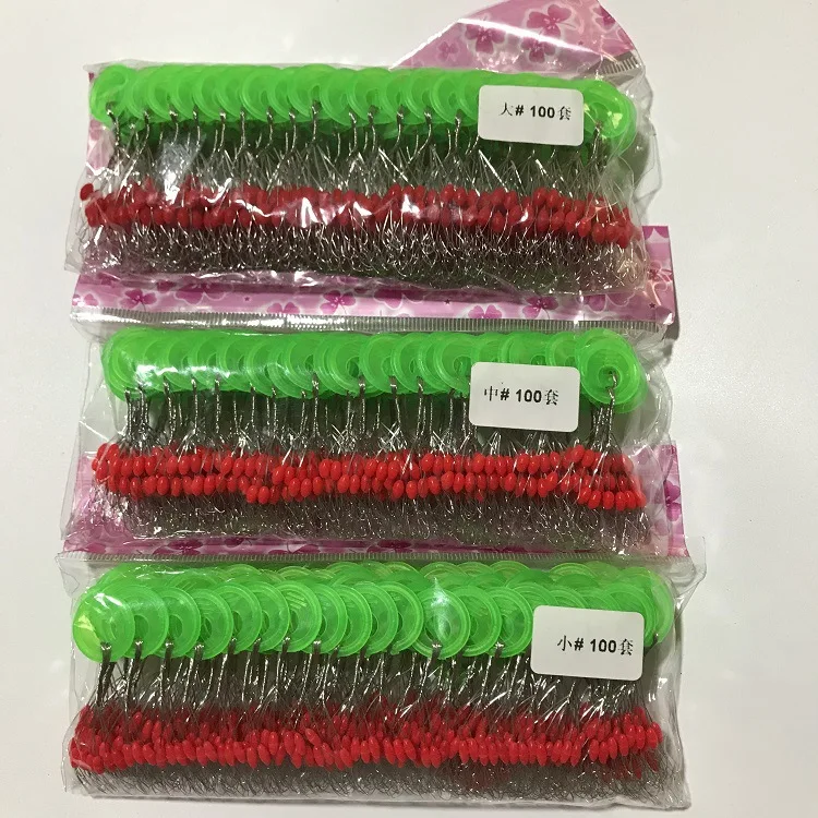 600Pcs 100Set S M L Red Rubber Fishing Space Beans Oval Stopper Positioning Bean Fishing Float Connector Fishing Accessories