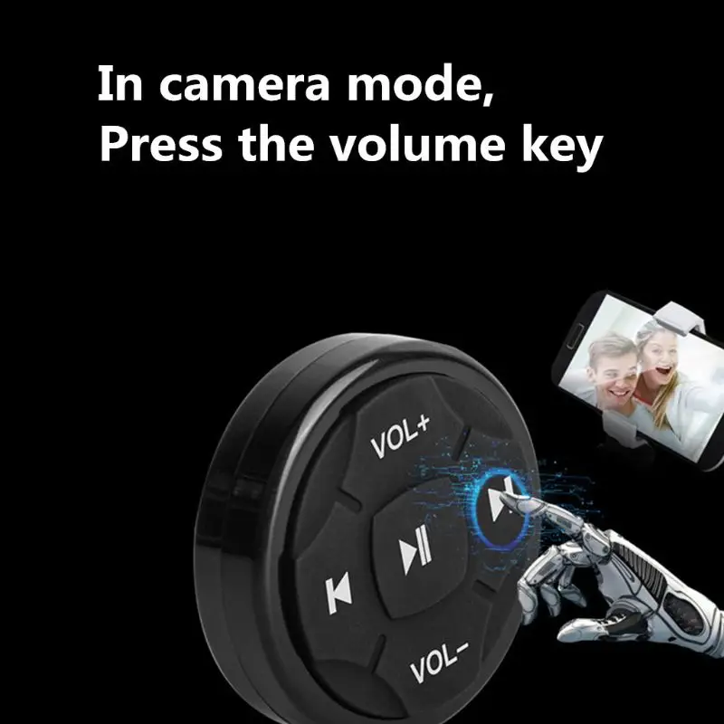 Universal Car Steering Wheel Wireless Bluetooth Remote Control Media Button for Mobile Phone Controller Car Kit