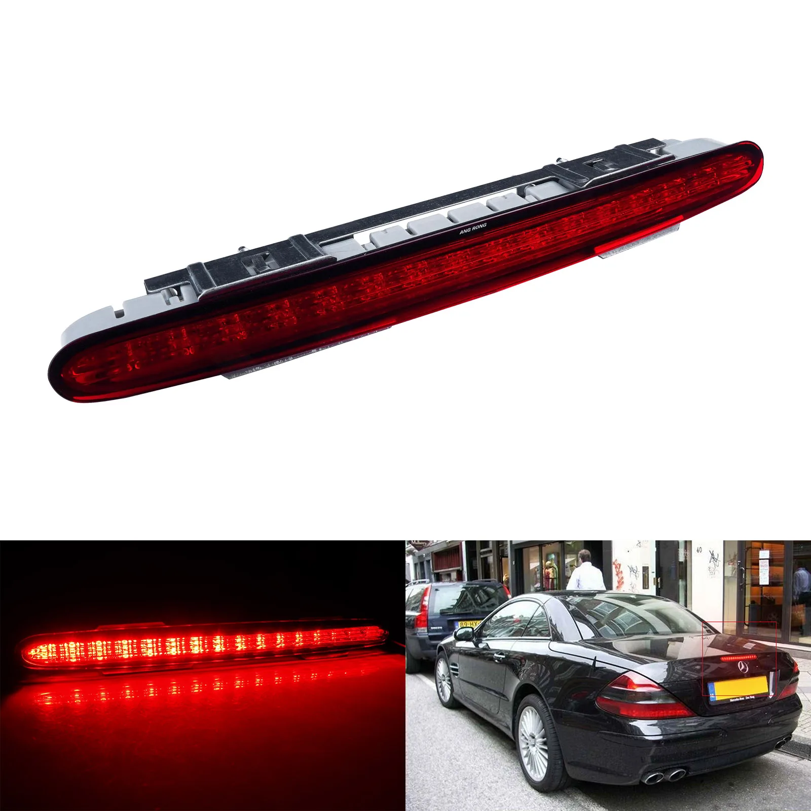 ANGRONG 1X Red LED Rear High Level Third Tail Brake Stop Light For Mercedes SL R230 2001-12