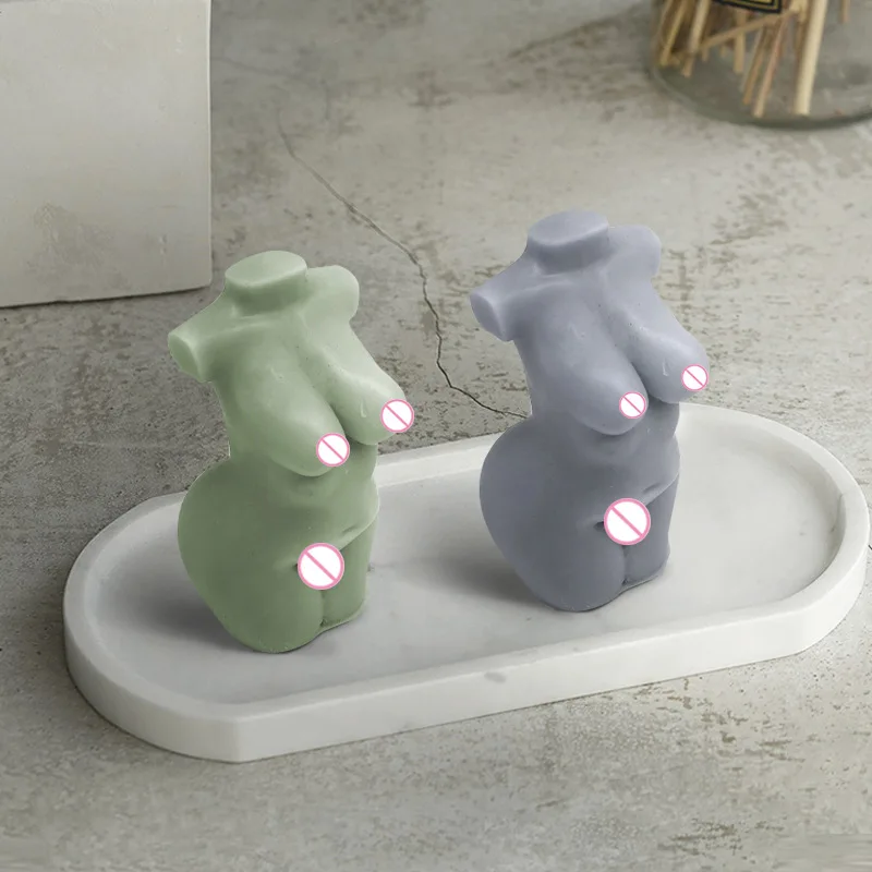 15cm Large Plump Woman Silicone Candle Mold for Handmade Desktop Decoration Gypsum Resin Aromatherapy Candle Silicone Mould