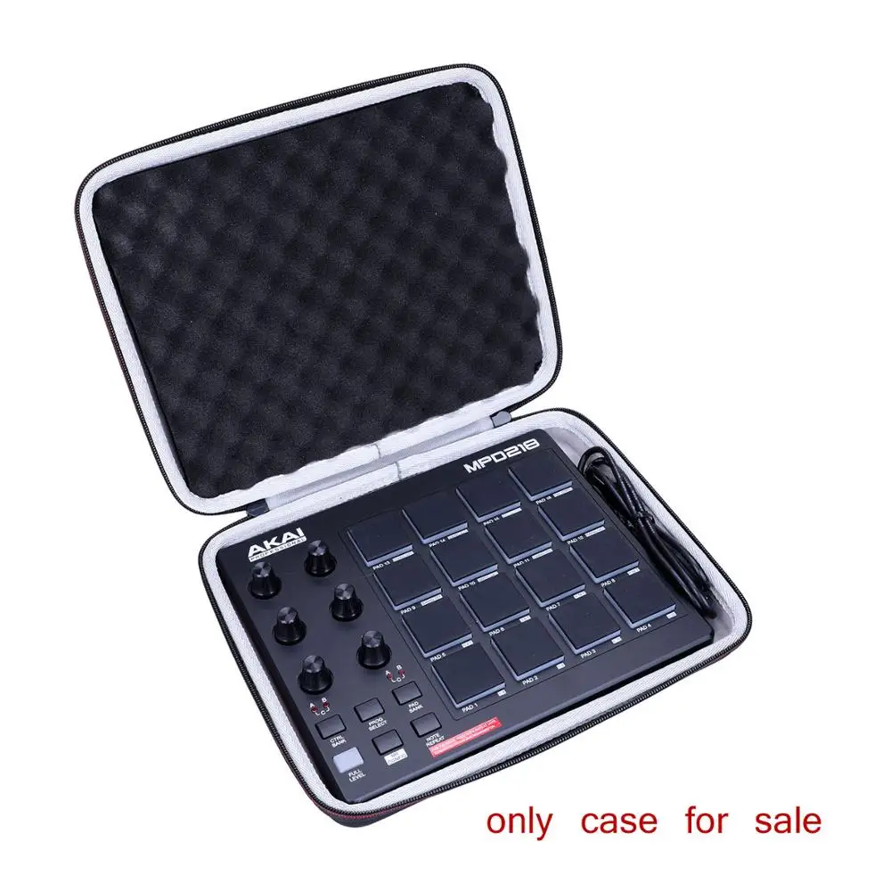 LTGEM EVA Hard Case for AKAI Professional MPD218 Ultra Portable USB Bus Powered 16 Pad USB/MIDI Pad Controller