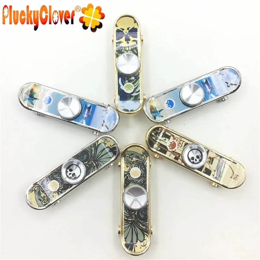 1pc Fingerboard Mini Skateboard Finger spinner Hand Skateboard Double rocker Fishboard Spinner Finger skateboarding gyro spiners