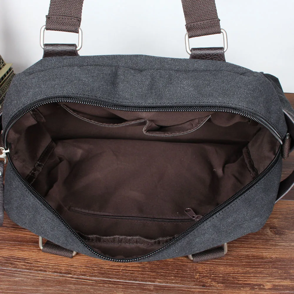 Bolso de mano Retro inglés para hombre, bandolera grande de lona, de viaje, XA45C