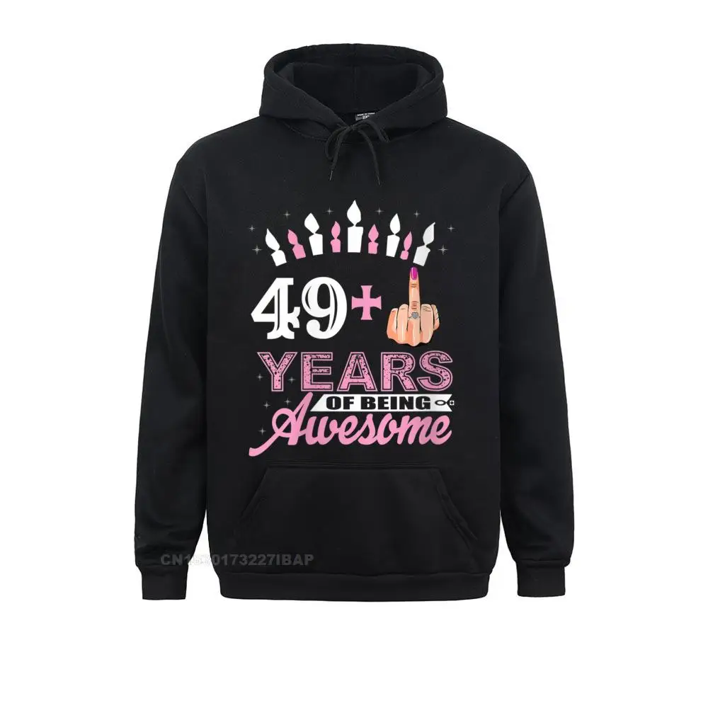 50th Birthday Idea I Am 49 Plus Middle Finger Christmas Hoodie Fitted Men's Sweatshirts Leisure Hoodies Comfortable Sportswears