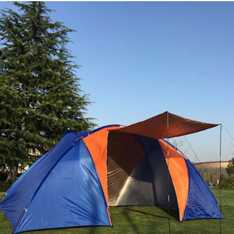 

3-4 People, Two-Bedroom, One-Bedroom, Double-Layer Waterproof Camping Tent, Large Space Tent For Hiking, Picnic, And Fishing