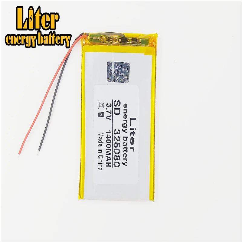 Полимерный литий-ионный/литий-ионный аккумулятор 1400 мАч 3,7 В 325080 305080 для GPS,mp3,mp4,dvd,bluetooth, модельная игрушка, Мобильный bluetooth
