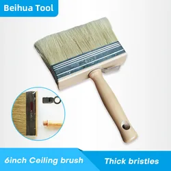6inch Ceiling Paint Brush Thickness Pure Bristles Brushes Wall Decoration Painting Tools Art Paint Multi-function Oil Sweep