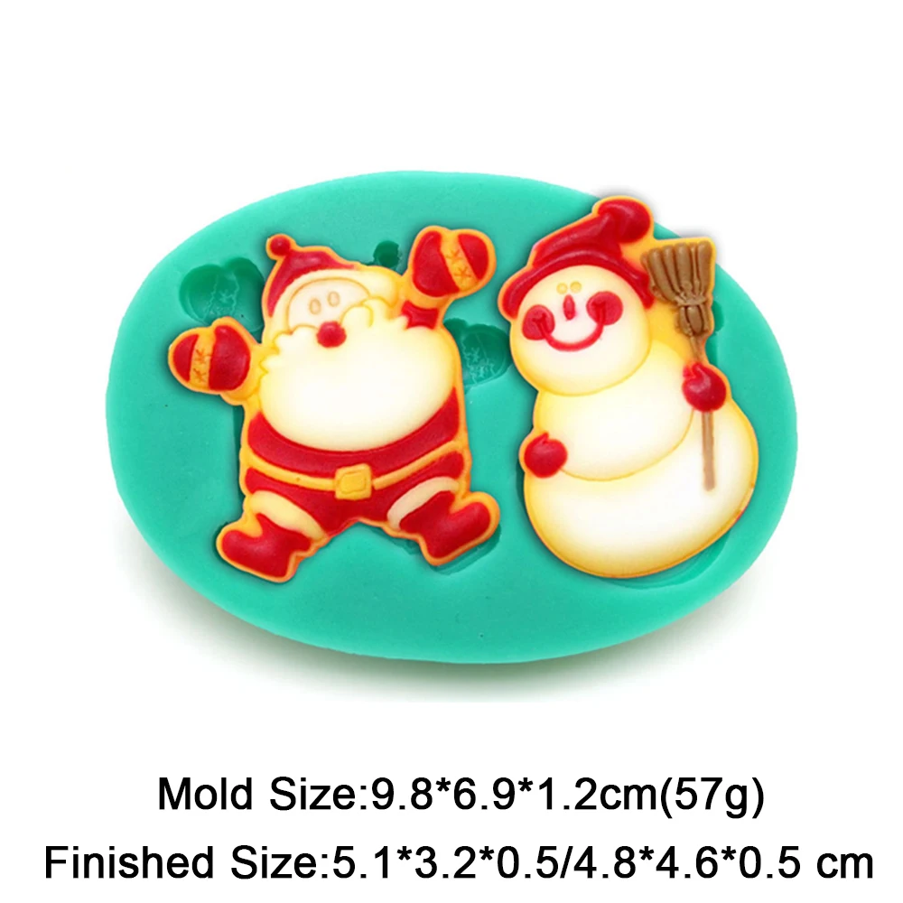 Christmas Series 15 Model Fondant Silicone Mold Cake Decorating Tools Chocolate Biscuit Dessert Sugar Crafts Baking Mould