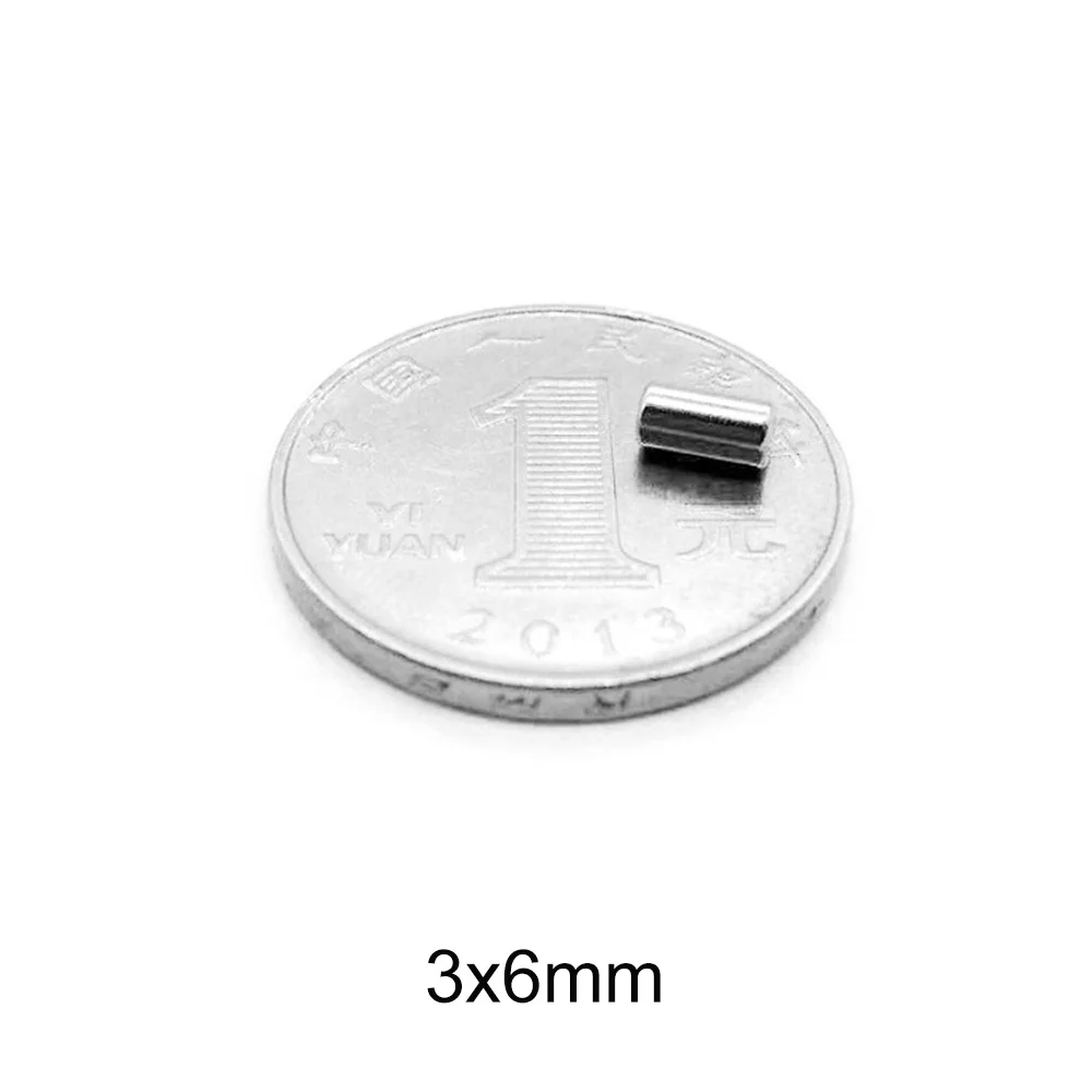 50~2000pcs 3x6 Search Minor Diameter Magnet 3mm x 6mm Bulk Small Round Magnets 3x6mm Neodymium  Disc Magnets 3*6 strong magnetic