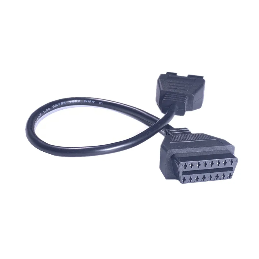 OBD II Cable Diagnostic Cable For Mitsubishi 12Pin OBD2 Cable Connector to 16 Pin for Mitsubishi 12 Pin OBD Adapter