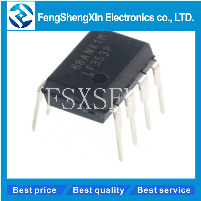 

100pcs/lot LF353P LF353 LF353N JFET-INPUT DUAL OPERATIONAL AMPLIFIER IC DIP-8