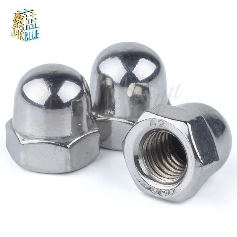 1-2pcs M8 M10 M12 M14 M16 M18 M20 M24 （pitch=1/1.25/1.5/2mm）304 Stainless Steel Fine thread Nuts/Cap Nuts