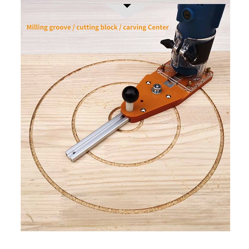 ตัดวงกลม Jig Balance Board สำหรับไม้เราเตอร์มิลลิ่งวงกลมตัดเครื่อง Trimmer ฐานไม้เครื่องตัดขอบ